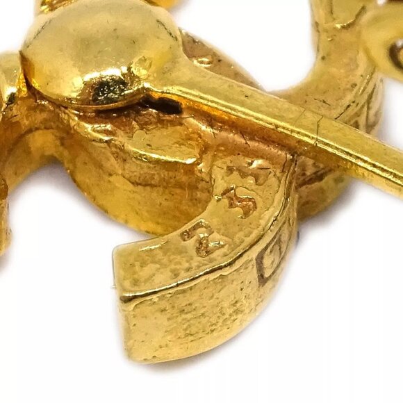 Chanel CC Earrings Clip-On Gold - Picture 5 of 9